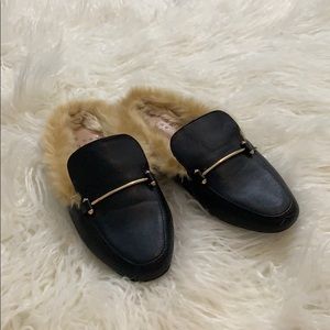 Fur loafers